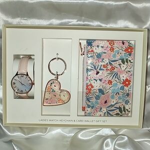 Source Unknown Floral Watch and Accessory Set